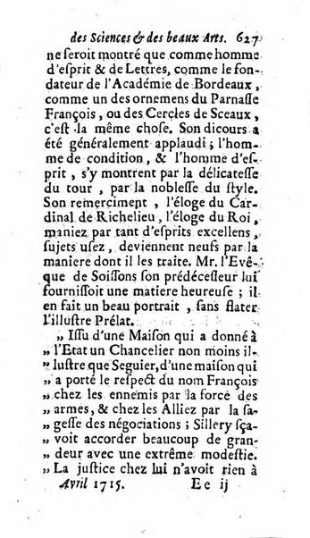 Mémoires pour l'histoire des sciences & des beaux-arts recüeillies par l'ordre de Son Altesse Serenissime Monseigneur Prince souverain de Dombes