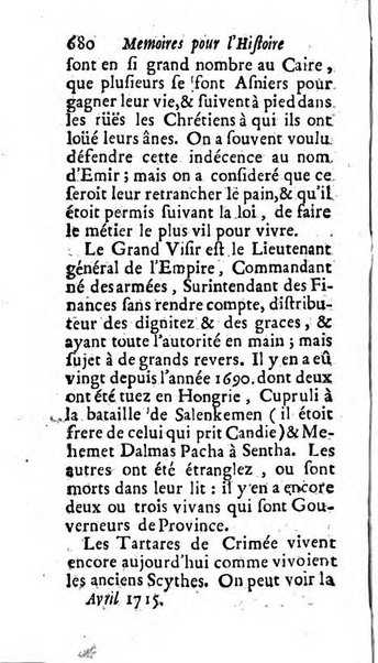 Mémoires pour l'histoire des sciences & des beaux-arts recüeillies par l'ordre de Son Altesse Serenissime Monseigneur Prince souverain de Dombes