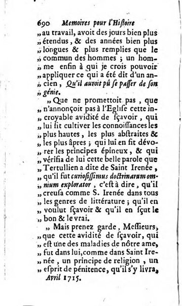 Mémoires pour l'histoire des sciences & des beaux-arts recüeillies par l'ordre de Son Altesse Serenissime Monseigneur Prince souverain de Dombes