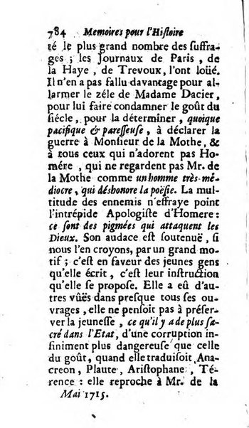 Mémoires pour l'histoire des sciences & des beaux-arts recüeillies par l'ordre de Son Altesse Serenissime Monseigneur Prince souverain de Dombes