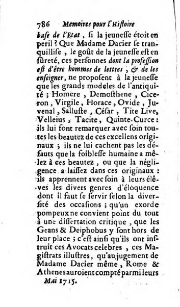 Mémoires pour l'histoire des sciences & des beaux-arts recüeillies par l'ordre de Son Altesse Serenissime Monseigneur Prince souverain de Dombes