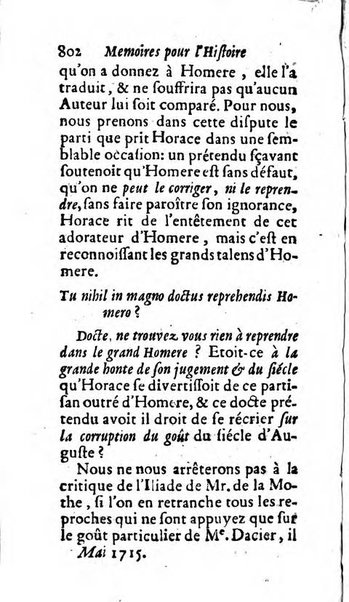 Mémoires pour l'histoire des sciences & des beaux-arts recüeillies par l'ordre de Son Altesse Serenissime Monseigneur Prince souverain de Dombes