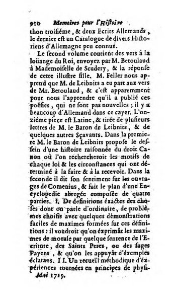 Mémoires pour l'histoire des sciences & des beaux-arts recüeillies par l'ordre de Son Altesse Serenissime Monseigneur Prince souverain de Dombes