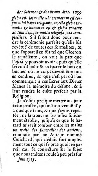 Mémoires pour l'histoire des sciences & des beaux-arts recüeillies par l'ordre de Son Altesse Serenissime Monseigneur Prince souverain de Dombes