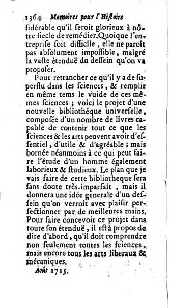 Mémoires pour l'histoire des sciences & des beaux-arts recüeillies par l'ordre de Son Altesse Serenissime Monseigneur Prince souverain de Dombes