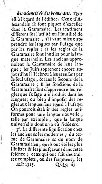 Mémoires pour l'histoire des sciences & des beaux-arts recüeillies par l'ordre de Son Altesse Serenissime Monseigneur Prince souverain de Dombes