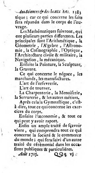 Mémoires pour l'histoire des sciences & des beaux-arts recüeillies par l'ordre de Son Altesse Serenissime Monseigneur Prince souverain de Dombes