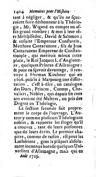 Mémoires pour l'histoire des sciences & des beaux-arts recüeillies par l'ordre de Son Altesse Serenissime Monseigneur Prince souverain de Dombes