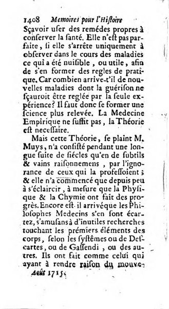 Mémoires pour l'histoire des sciences & des beaux-arts recüeillies par l'ordre de Son Altesse Serenissime Monseigneur Prince souverain de Dombes