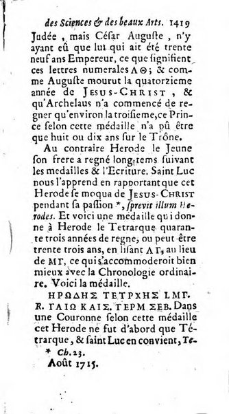 Mémoires pour l'histoire des sciences & des beaux-arts recüeillies par l'ordre de Son Altesse Serenissime Monseigneur Prince souverain de Dombes