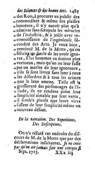 Mémoires pour l'histoire des sciences & des beaux-arts recüeillies par l'ordre de Son Altesse Serenissime Monseigneur Prince souverain de Dombes