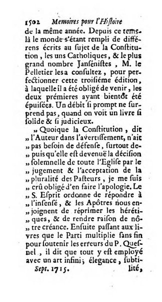 Mémoires pour l'histoire des sciences & des beaux-arts recüeillies par l'ordre de Son Altesse Serenissime Monseigneur Prince souverain de Dombes