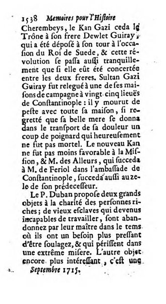 Mémoires pour l'histoire des sciences & des beaux-arts recüeillies par l'ordre de Son Altesse Serenissime Monseigneur Prince souverain de Dombes