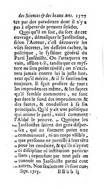 Mémoires pour l'histoire des sciences & des beaux-arts recüeillies par l'ordre de Son Altesse Serenissime Monseigneur Prince souverain de Dombes