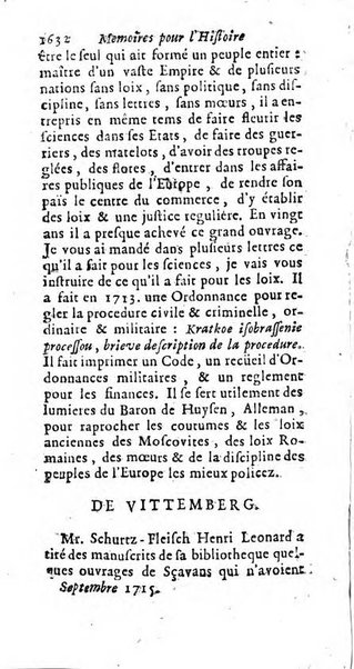 Mémoires pour l'histoire des sciences & des beaux-arts recüeillies par l'ordre de Son Altesse Serenissime Monseigneur Prince souverain de Dombes