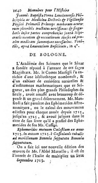 Mémoires pour l'histoire des sciences & des beaux-arts recüeillies par l'ordre de Son Altesse Serenissime Monseigneur Prince souverain de Dombes