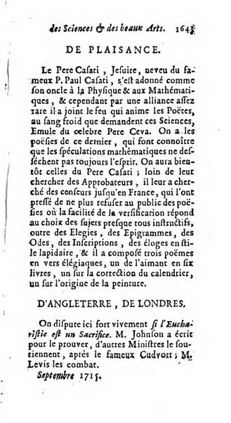 Mémoires pour l'histoire des sciences & des beaux-arts recüeillies par l'ordre de Son Altesse Serenissime Monseigneur Prince souverain de Dombes