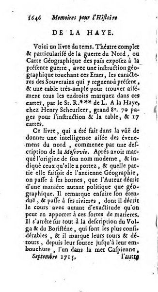 Mémoires pour l'histoire des sciences & des beaux-arts recüeillies par l'ordre de Son Altesse Serenissime Monseigneur Prince souverain de Dombes