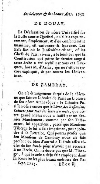 Mémoires pour l'histoire des sciences & des beaux-arts recüeillies par l'ordre de Son Altesse Serenissime Monseigneur Prince souverain de Dombes