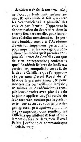 Mémoires pour l'histoire des sciences & des beaux-arts recüeillies par l'ordre de Son Altesse Serenissime Monseigneur Prince souverain de Dombes