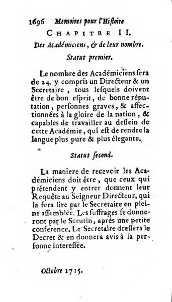 Mémoires pour l'histoire des sciences & des beaux-arts recüeillies par l'ordre de Son Altesse Serenissime Monseigneur Prince souverain de Dombes