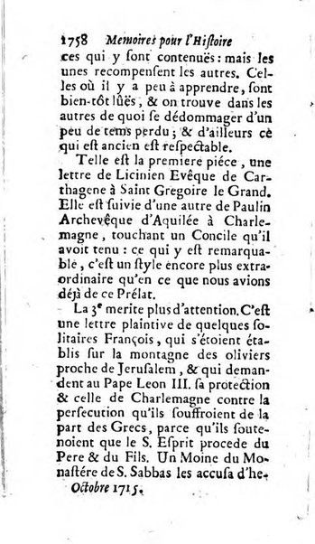 Mémoires pour l'histoire des sciences & des beaux-arts recüeillies par l'ordre de Son Altesse Serenissime Monseigneur Prince souverain de Dombes