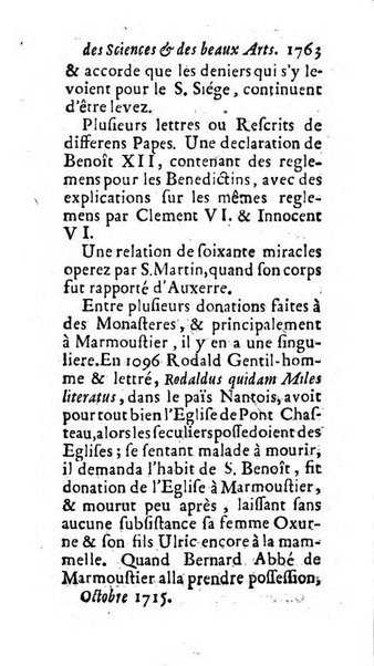 Mémoires pour l'histoire des sciences & des beaux-arts recüeillies par l'ordre de Son Altesse Serenissime Monseigneur Prince souverain de Dombes