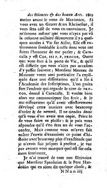 Mémoires pour l'histoire des sciences & des beaux-arts recüeillies par l'ordre de Son Altesse Serenissime Monseigneur Prince souverain de Dombes