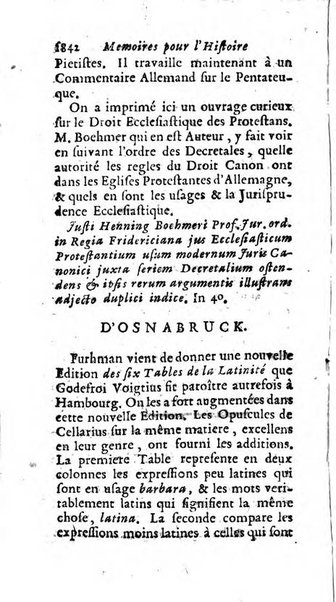 Mémoires pour l'histoire des sciences & des beaux-arts recüeillies par l'ordre de Son Altesse Serenissime Monseigneur Prince souverain de Dombes