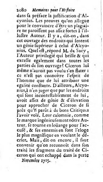 Mémoires pour l'histoire des sciences & des beaux-arts recüeillies par l'ordre de Son Altesse Serenissime Monseigneur Prince souverain de Dombes