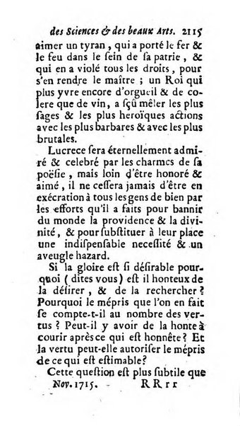 Mémoires pour l'histoire des sciences & des beaux-arts recüeillies par l'ordre de Son Altesse Serenissime Monseigneur Prince souverain de Dombes