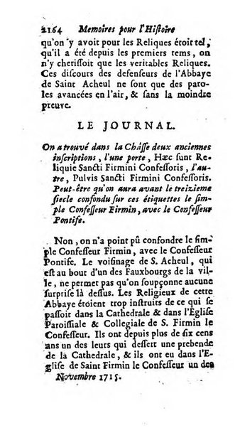 Mémoires pour l'histoire des sciences & des beaux-arts recüeillies par l'ordre de Son Altesse Serenissime Monseigneur Prince souverain de Dombes