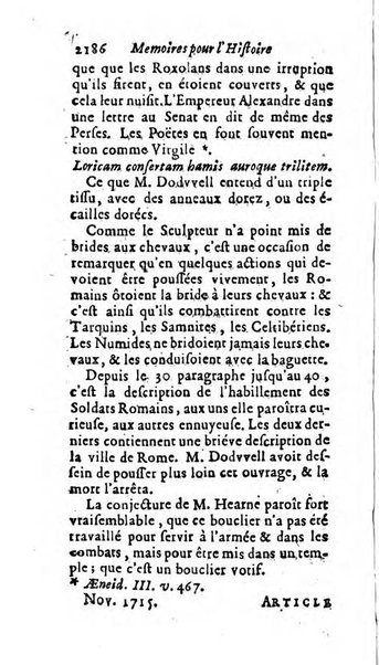 Mémoires pour l'histoire des sciences & des beaux-arts recüeillies par l'ordre de Son Altesse Serenissime Monseigneur Prince souverain de Dombes