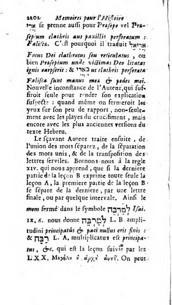 Mémoires pour l'histoire des sciences & des beaux-arts recüeillies par l'ordre de Son Altesse Serenissime Monseigneur Prince souverain de Dombes