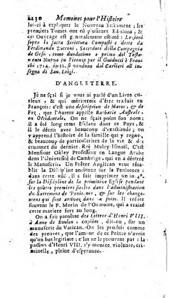 Mémoires pour l'histoire des sciences & des beaux-arts recüeillies par l'ordre de Son Altesse Serenissime Monseigneur Prince souverain de Dombes