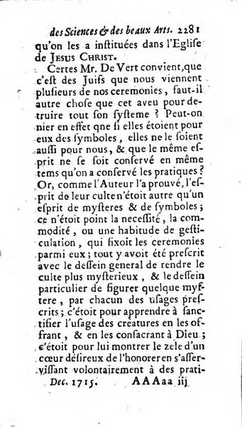 Mémoires pour l'histoire des sciences & des beaux-arts recüeillies par l'ordre de Son Altesse Serenissime Monseigneur Prince souverain de Dombes