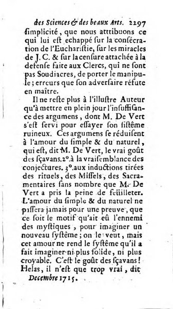 Mémoires pour l'histoire des sciences & des beaux-arts recüeillies par l'ordre de Son Altesse Serenissime Monseigneur Prince souverain de Dombes