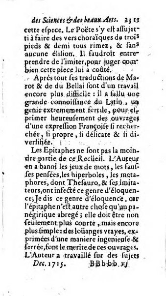 Mémoires pour l'histoire des sciences & des beaux-arts recüeillies par l'ordre de Son Altesse Serenissime Monseigneur Prince souverain de Dombes