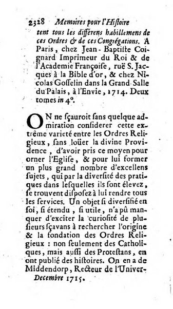 Mémoires pour l'histoire des sciences & des beaux-arts recüeillies par l'ordre de Son Altesse Serenissime Monseigneur Prince souverain de Dombes