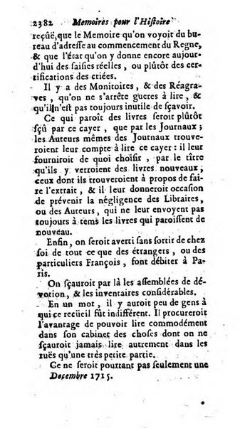 Mémoires pour l'histoire des sciences & des beaux-arts recüeillies par l'ordre de Son Altesse Serenissime Monseigneur Prince souverain de Dombes