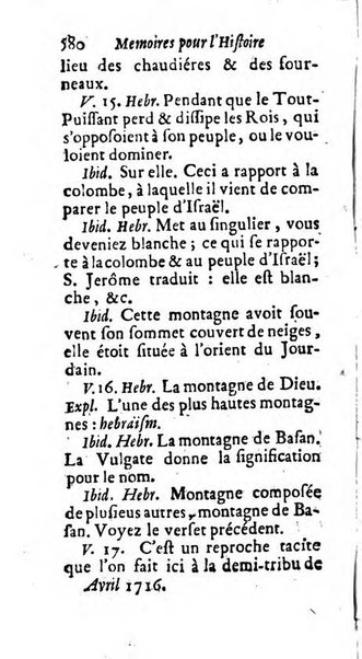 Mémoires pour l'histoire des sciences & des beaux-arts recüeillies par l'ordre de Son Altesse Serenissime Monseigneur Prince souverain de Dombes