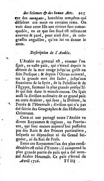 Mémoires pour l'histoire des sciences & des beaux-arts recüeillies par l'ordre de Son Altesse Serenissime Monseigneur Prince souverain de Dombes