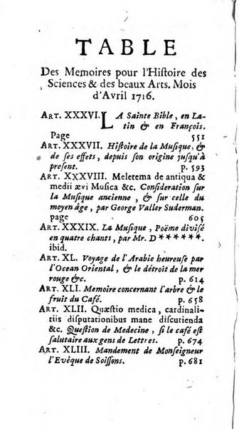 Mémoires pour l'histoire des sciences & des beaux-arts recüeillies par l'ordre de Son Altesse Serenissime Monseigneur Prince souverain de Dombes