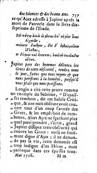 Mémoires pour l'histoire des sciences & des beaux-arts recüeillies par l'ordre de Son Altesse Serenissime Monseigneur Prince souverain de Dombes