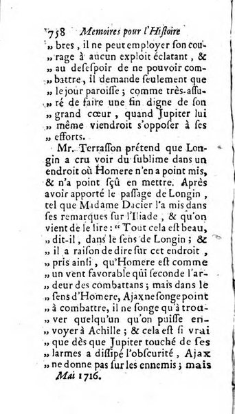 Mémoires pour l'histoire des sciences & des beaux-arts recüeillies par l'ordre de Son Altesse Serenissime Monseigneur Prince souverain de Dombes