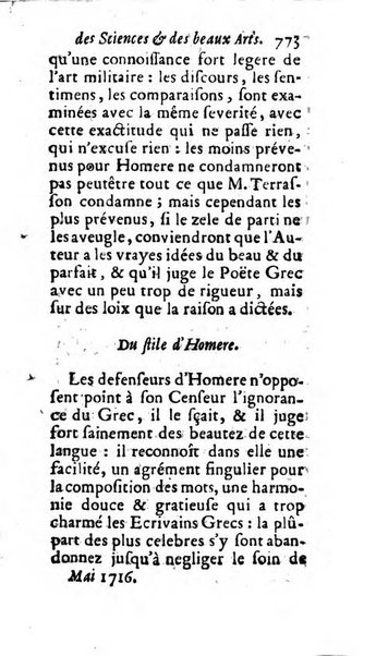 Mémoires pour l'histoire des sciences & des beaux-arts recüeillies par l'ordre de Son Altesse Serenissime Monseigneur Prince souverain de Dombes