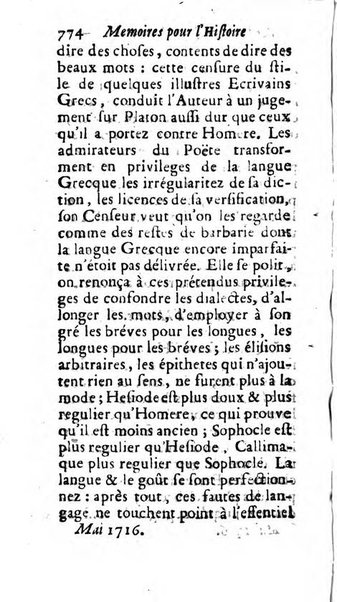 Mémoires pour l'histoire des sciences & des beaux-arts recüeillies par l'ordre de Son Altesse Serenissime Monseigneur Prince souverain de Dombes