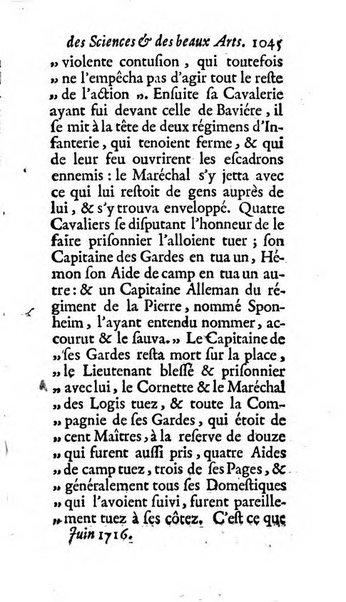 Mémoires pour l'histoire des sciences & des beaux-arts recüeillies par l'ordre de Son Altesse Serenissime Monseigneur Prince souverain de Dombes