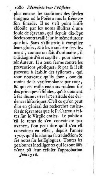 Mémoires pour l'histoire des sciences & des beaux-arts recüeillies par l'ordre de Son Altesse Serenissime Monseigneur Prince souverain de Dombes