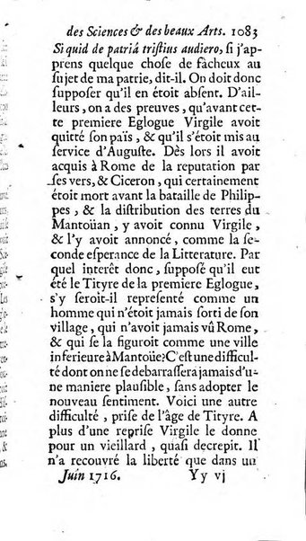 Mémoires pour l'histoire des sciences & des beaux-arts recüeillies par l'ordre de Son Altesse Serenissime Monseigneur Prince souverain de Dombes